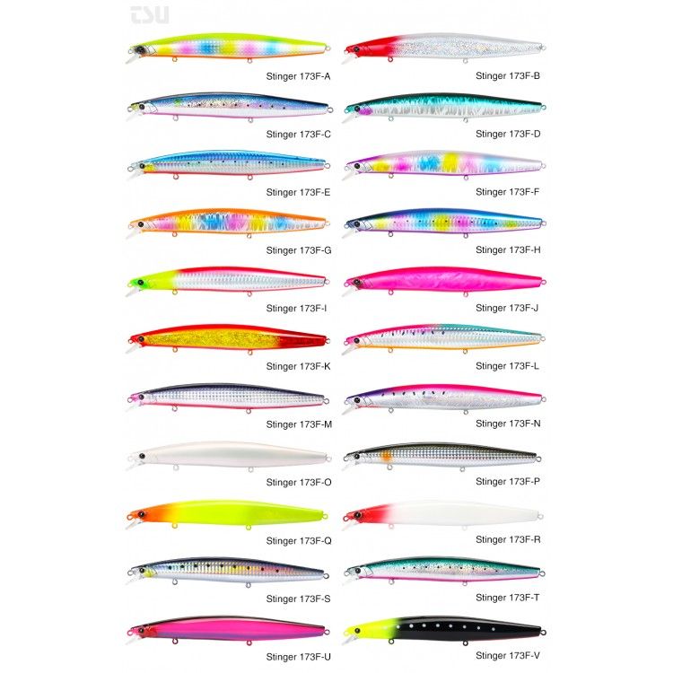 TSURINΟYA STINGER 173F FLOATING MINNOW 173MM 37.5GR