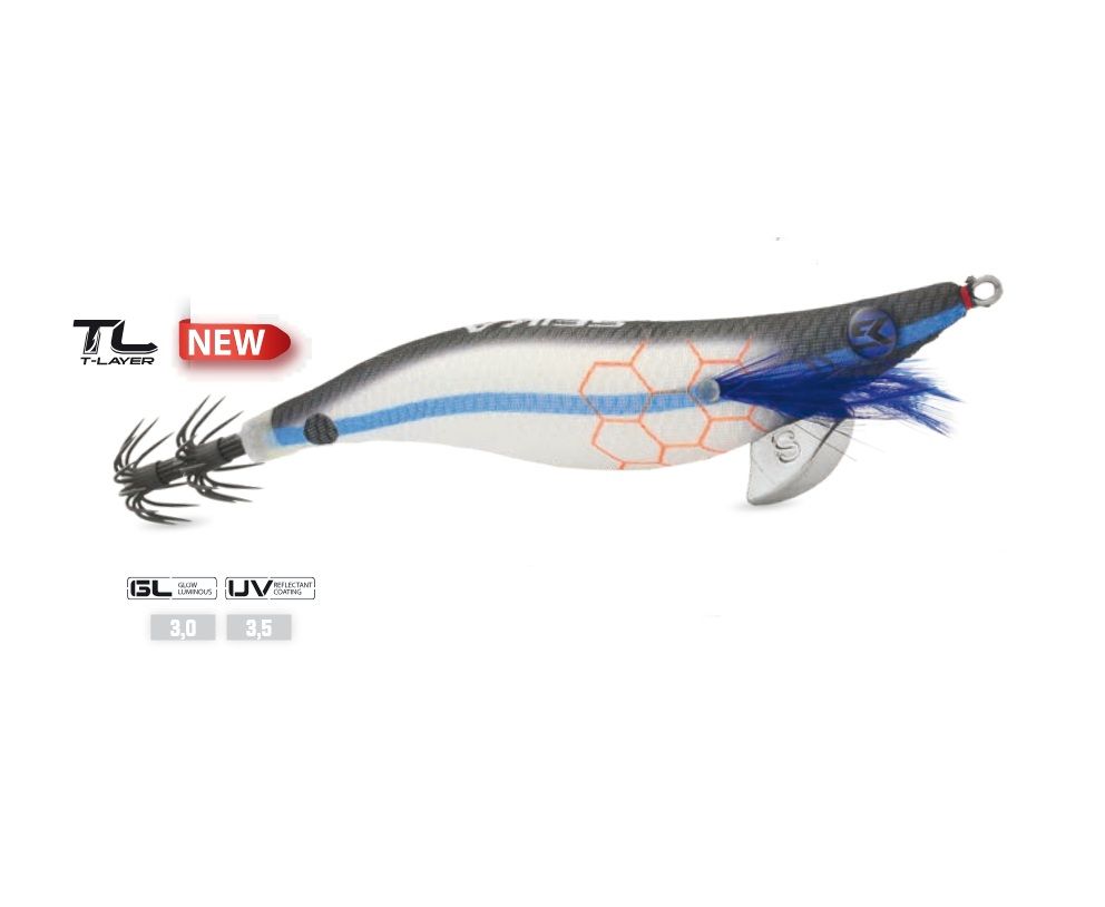 Tubertini Seika Squid Jig LUNA BLU EGI SHALLOW 3.5