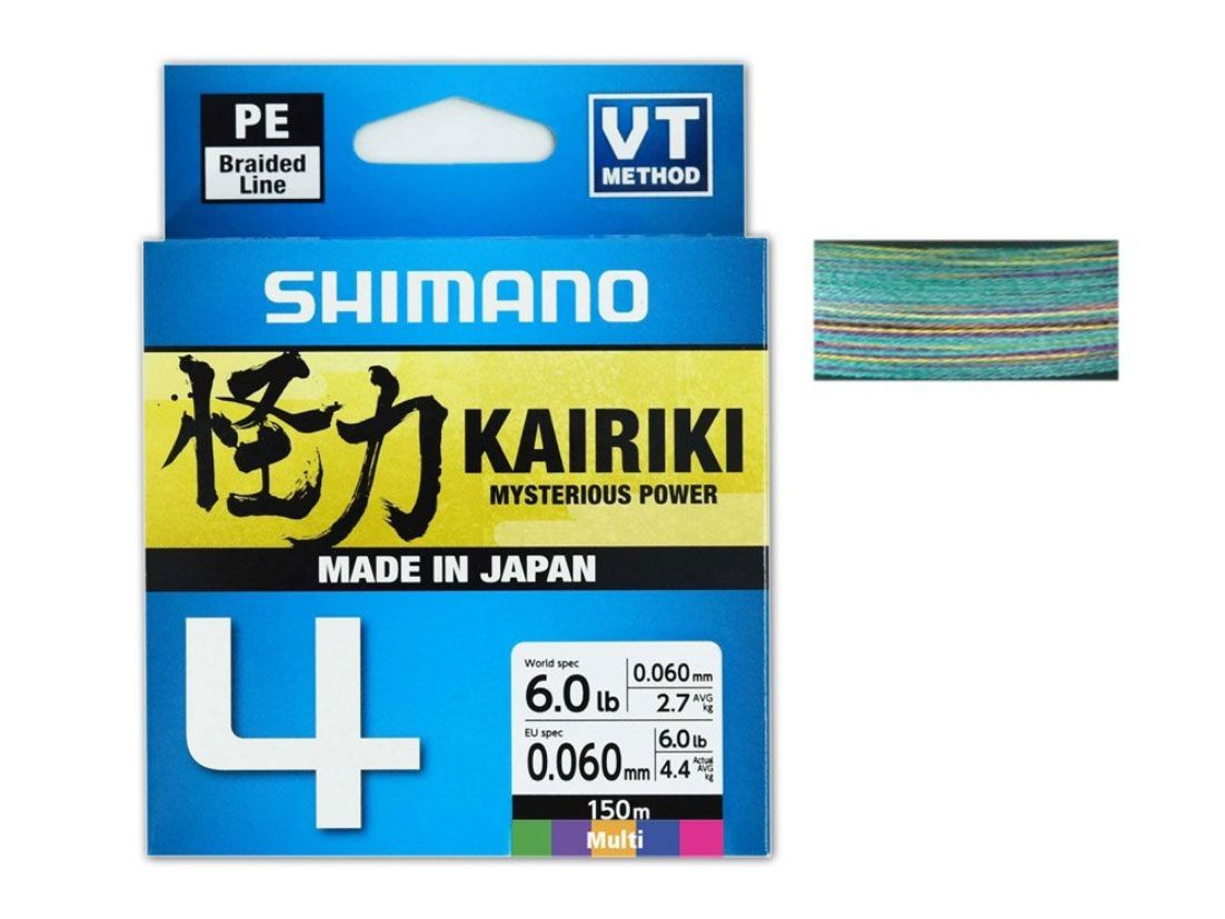 Νήμα Shimano Kairiki 4 Multicolor 150m
