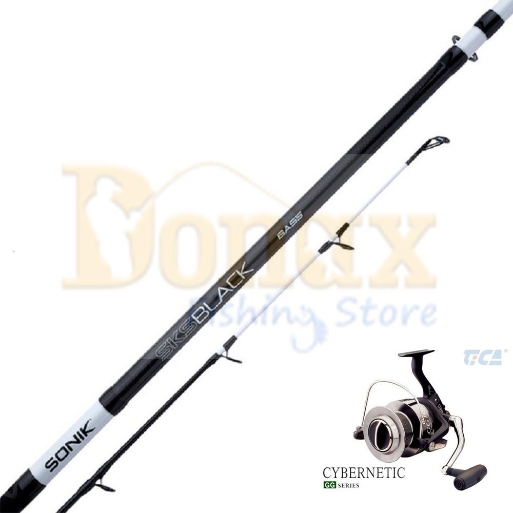 Combo Heavy Casting SONIK SKS BLACK SPORT New Shore Rod 14ft 5/7oz MFS + Tica Cybernetic GG 100
